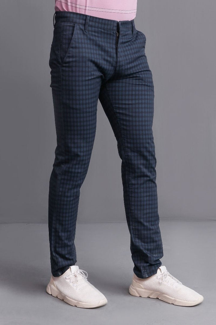 NAVY GINGHAM PANTS Equator