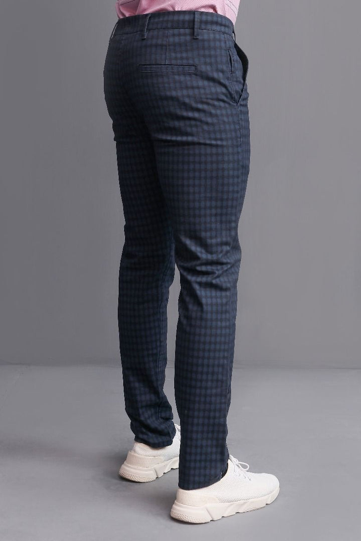 NAVY GINGHAM PANTS Equator