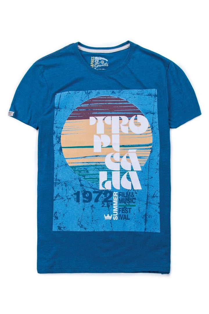 BLUE SUMMER TROPICALIA T-SHIRT Equator