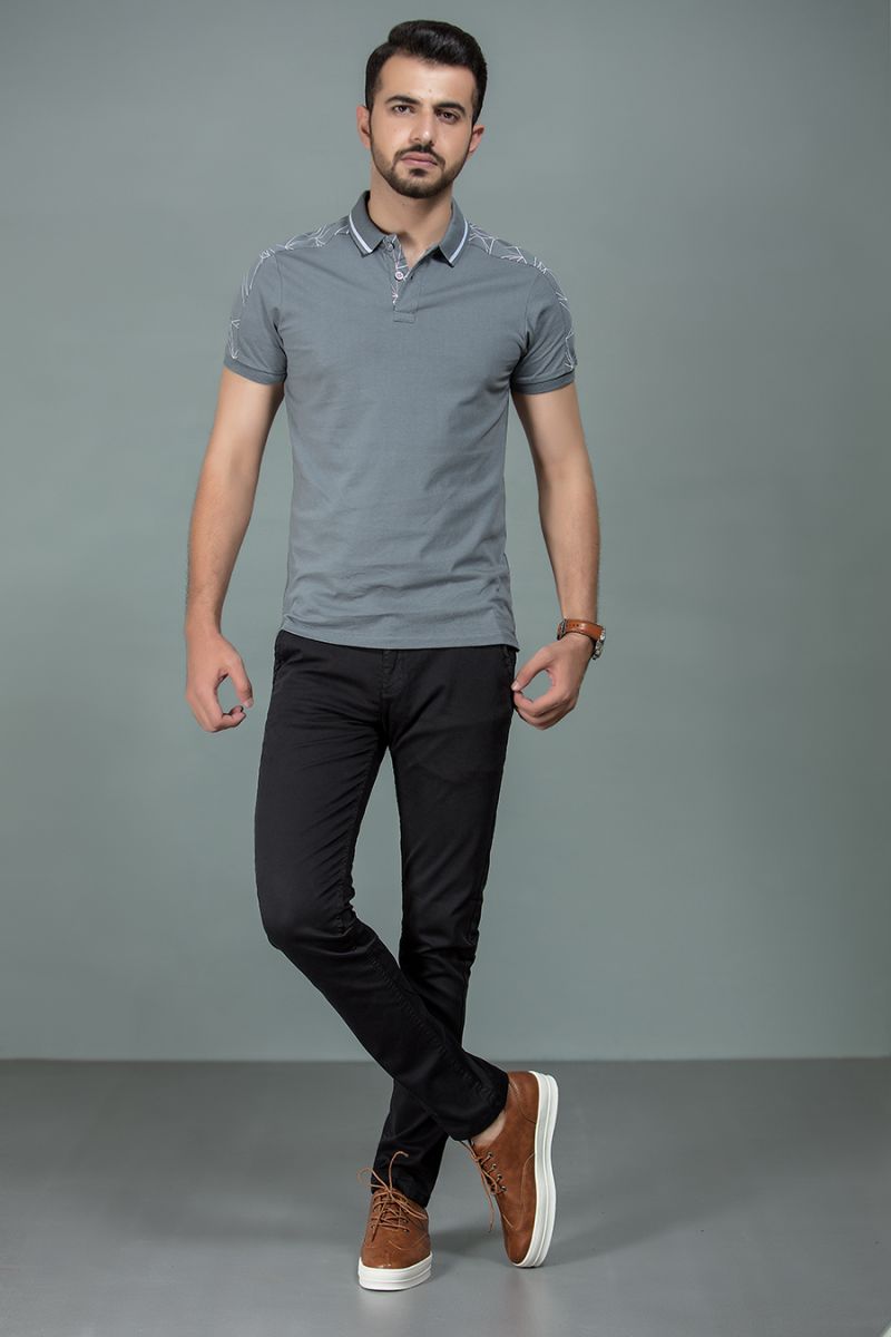 Grey T Shirt Collar HS