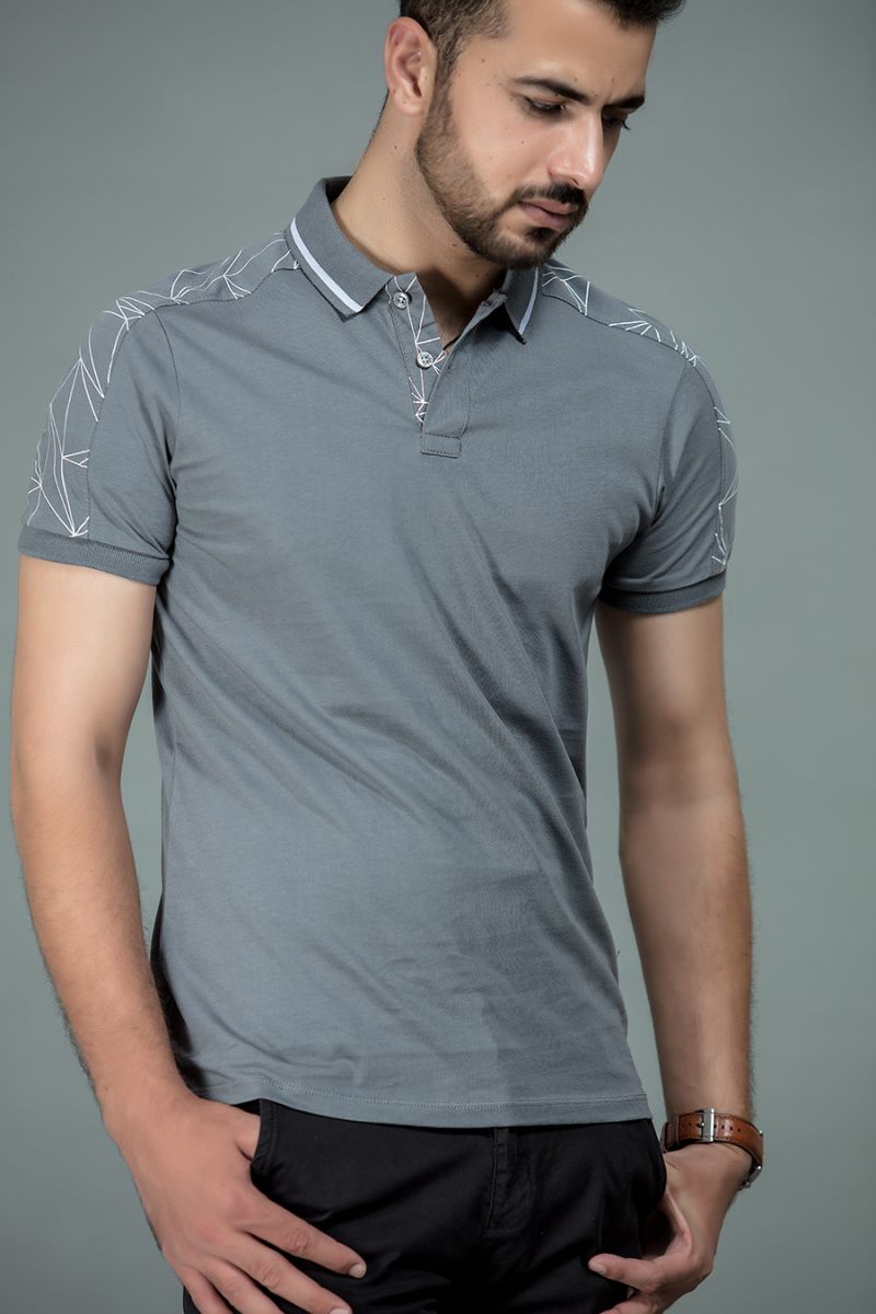 Grey T Shirt Collar HS