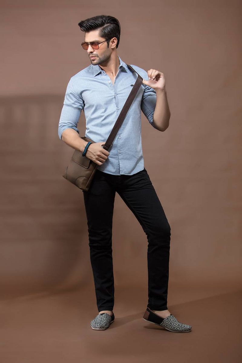 Grey Casual Shirt FS Slim Fit Equator