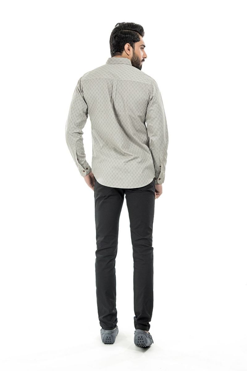 Grey Casual Shirt FS Regular Fit