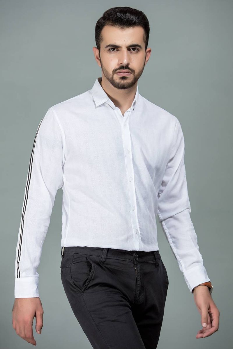 White Casual Shirt FS Regular Fit