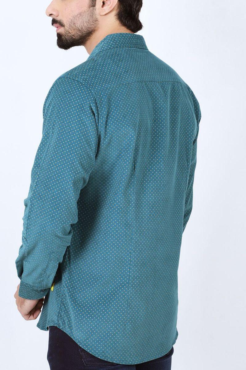 Turquoise Dotted Shirt - Equator Stores