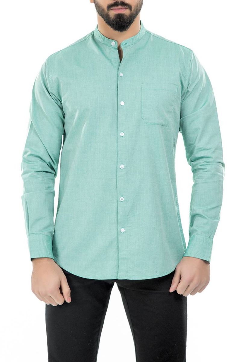 Green Casual Shirt FS Slim Fit