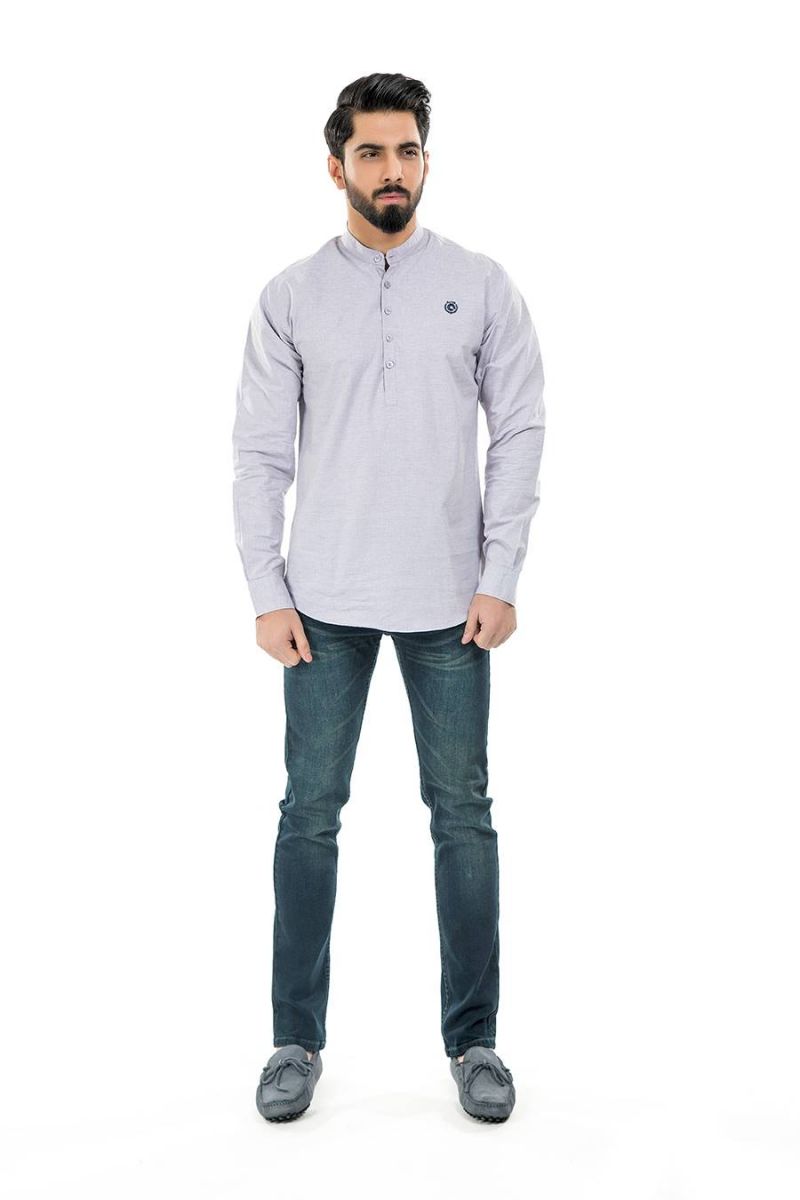 Grey Casual Shirt FS Slim Fit