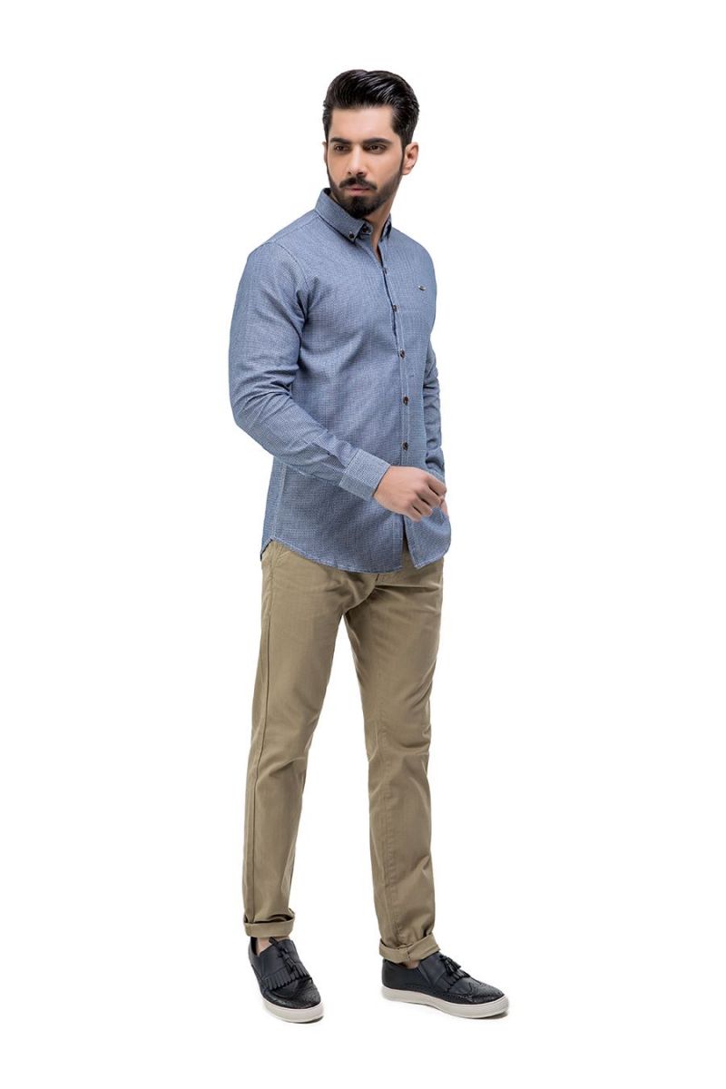 Blue Casual Shirt FS Regular Fit
