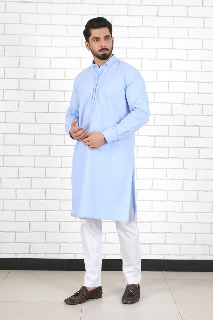 Blue Qaftan Cotton Kurta Equator