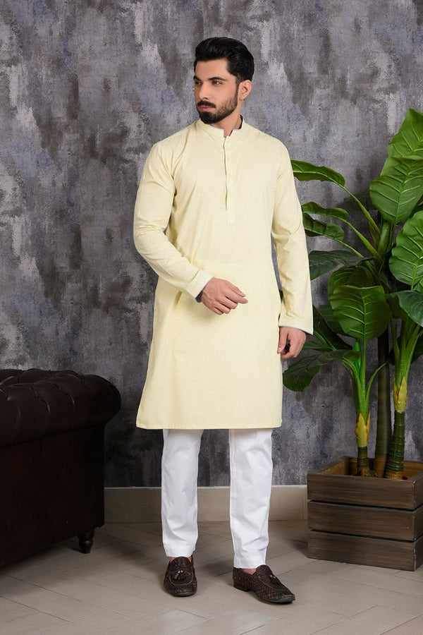 Yellow Qaftan Cotton Kurta Equator